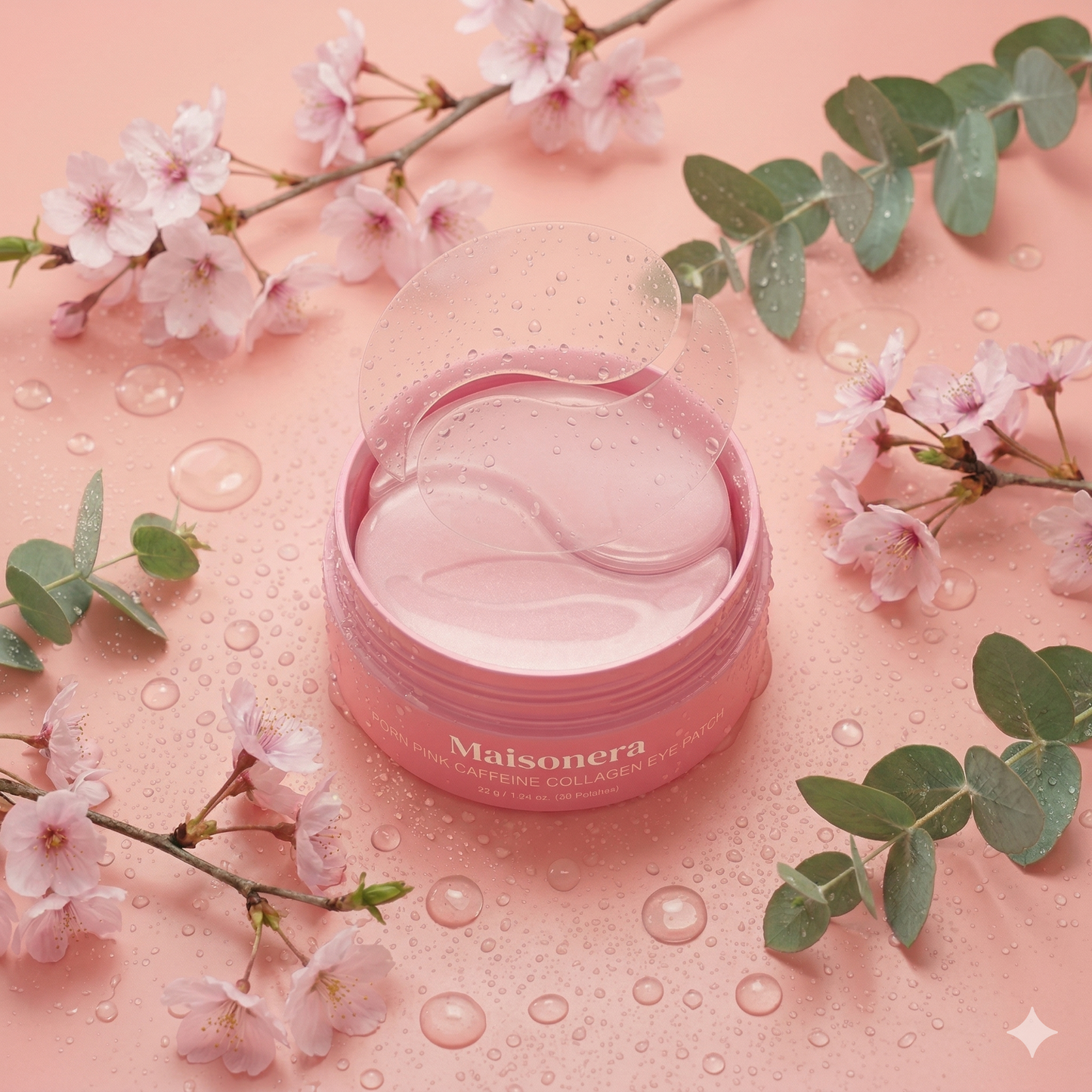 PDRN Pink Caffeine Collagen Eye Patch (60 stuks) – Nachtelijke Verzorging